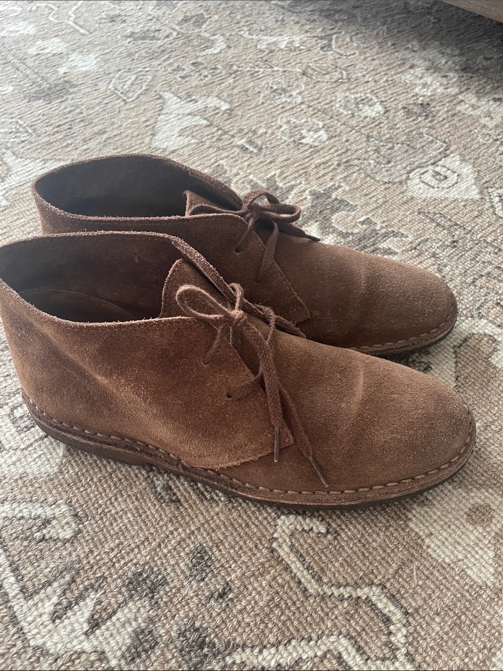Men's JCrew Made in Italy Brown Suede Chukka Boots sz 6